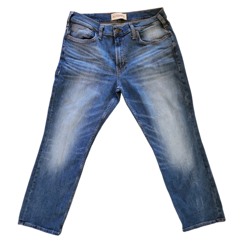 Men's Authentic Light Wash Baggy Silver Jeans - Size 36×30